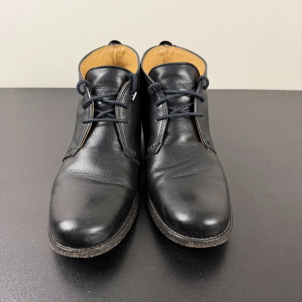 Frye Phillip Chukka Boot Men's 9.5B Black Leather Classic Lace-Up Career Dress